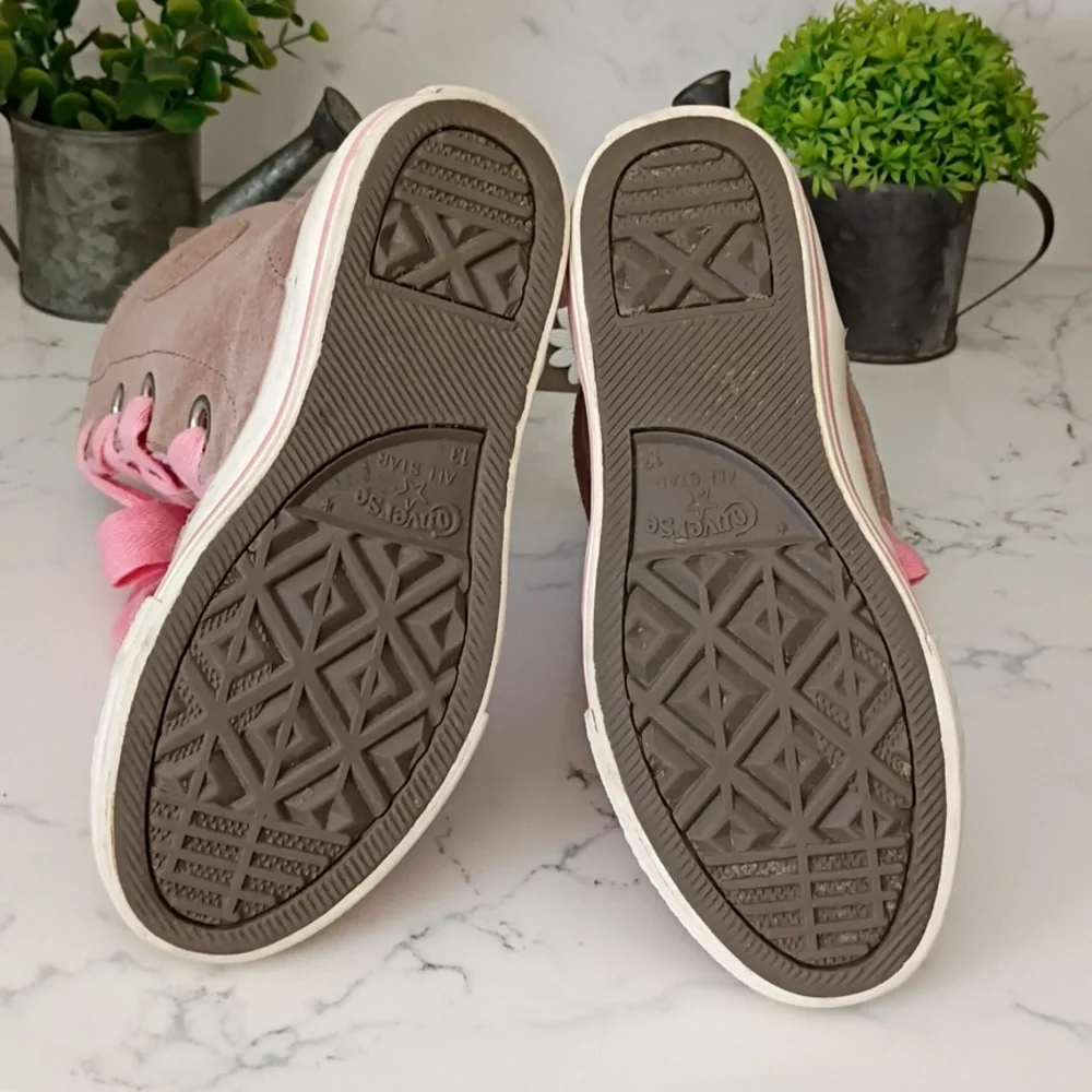 Converse Pink and Brown Lace-Up Boots